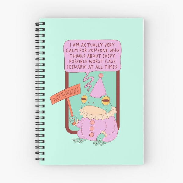 Item preview, Funny Overthinking Frog designed and sold by Jess.a.creates.