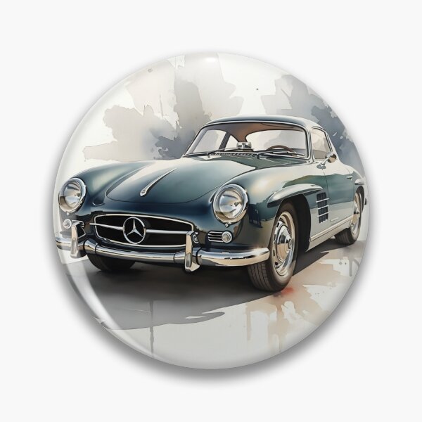 Item preview, Mercedes-Benz 300SL Classic Car Watercolor Art Vintage Luxury Sports Car Illustration designed and sold by Motorline44.
