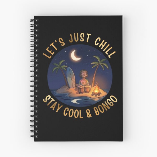 Item preview, Let’s Just Chill Stay Cool & Bongo Moonlight Campfire Edition designed and sold by Rhythm Thru Art .
