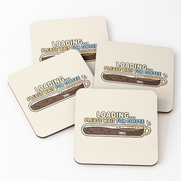 Item preview, Loading... Please Wait for Coffee - Coffee Cup Loading Bar Design designed and sold by WowDezign.