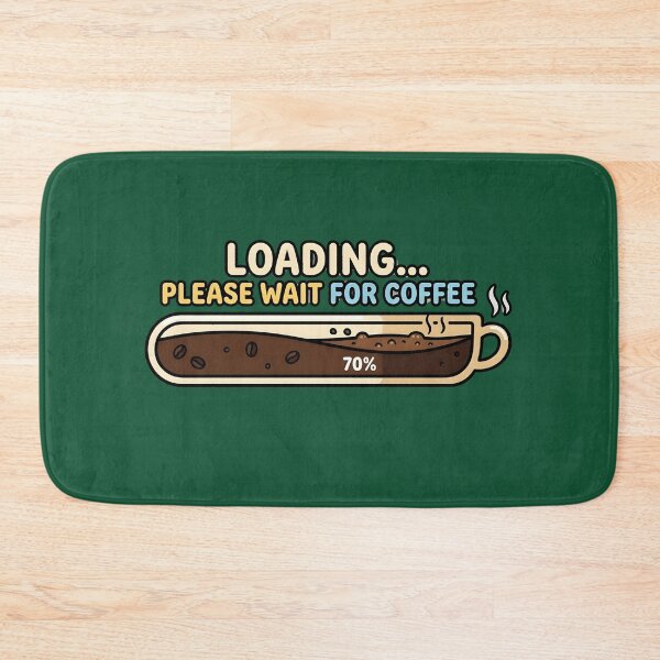 Item preview, Loading... Please Wait for Coffee - Coffee Cup Loading Bar Design designed and sold by WowDezign.