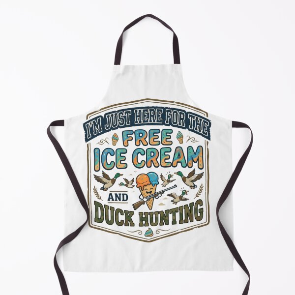 Item preview, Funny Duck Hunting and Free Ice Cream Retro Outdoorsman Graphic designed and sold by Wear Sculpt.