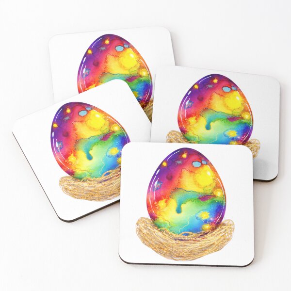 Item preview, Eggstatic Egg – Rainbow Watercolour Easter Egg | Colourful Joyful Art designed and sold by LKBMCreative.