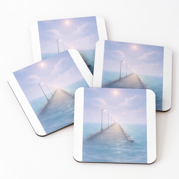Item preview, Liminal Ocean Pier Dreamscape – Surreal Calm Sea Aesthetic designed and sold by 486DesignCo.