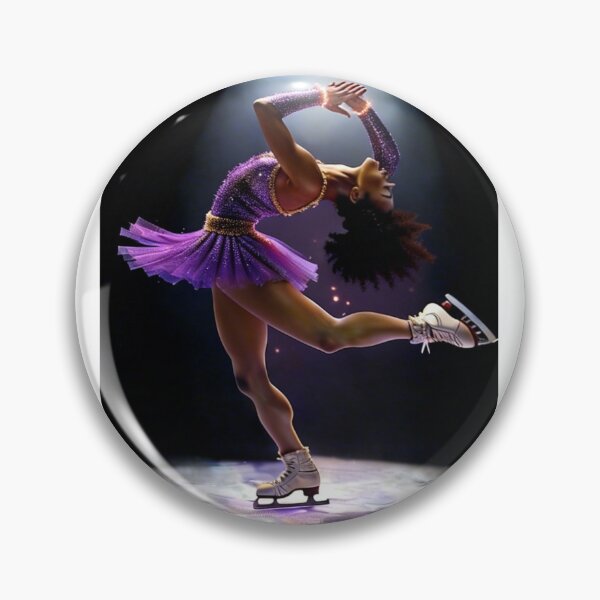 Item preview, Black Girl Figure Skater – Afrofuturist Layback Spin designed and sold by Lucienne Reimagined.