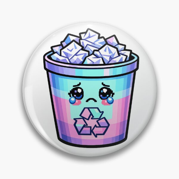 Item preview, Sad Recycle Bin Error 90s Computer Vaporwave designed and sold by Retro Mood Co.