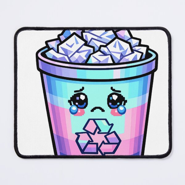 Item preview, Sad Recycle Bin Error 90s Computer Vaporwave designed and sold by Retro Mood Co.
