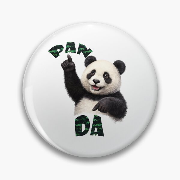 Item preview, Funny Panda Pointing – PAN DA Typography Design designed and sold by Krisekk.