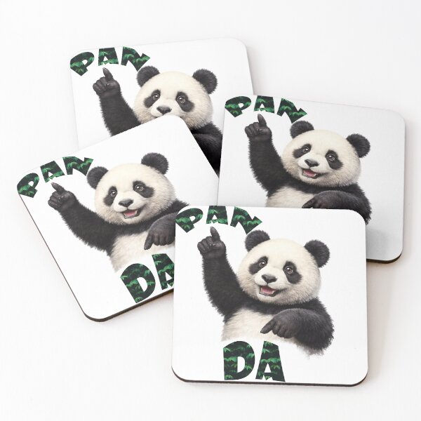 Item preview, Funny Panda Pointing – PAN DA Typography Design designed and sold by Krisekk.