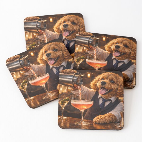 Item preview, Funny Cockapoo Bartender Cocktail Art designed and sold by Cockapoo Society.