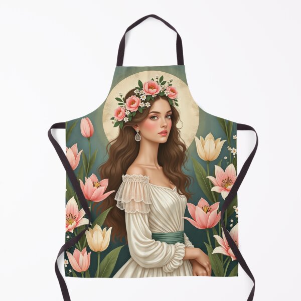 Item preview, Floral Crown Garden Muse Portrait designed and sold by Dream Bloom Gallery.