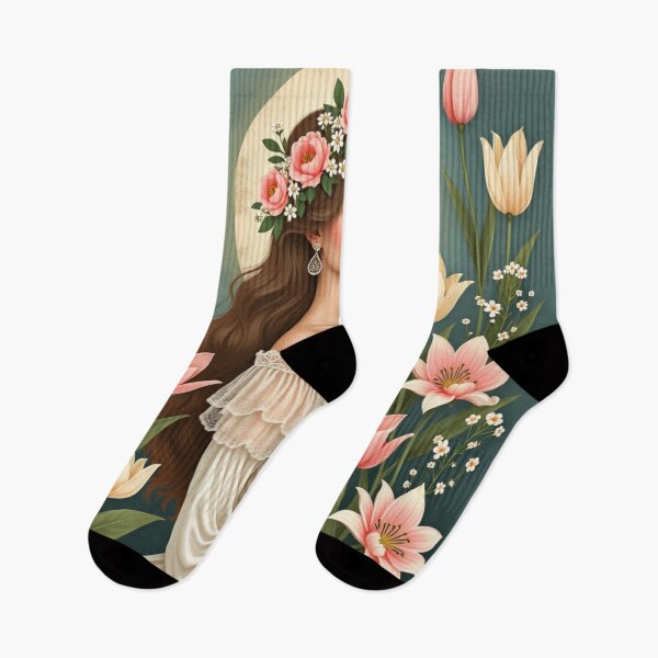 Item preview, Floral Crown Garden Muse Portrait designed and sold by Oonward2021.