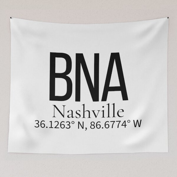 Item preview, BNA Nashville USA Airport Code Minimalist Travel Sticker - Coordinates Art designed and sold by Sparkledust Creations.