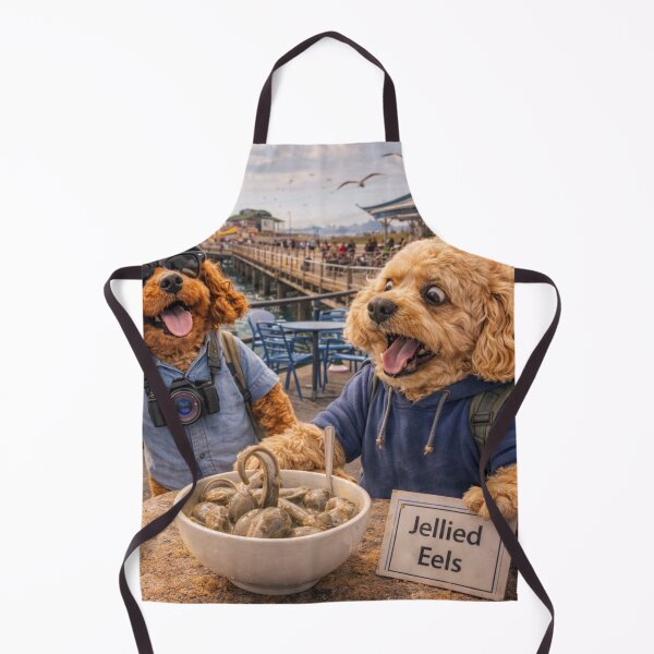 Item preview, Funny Cockapoo Trying Jellied Eels Art designed and sold by Cockapoo Society.