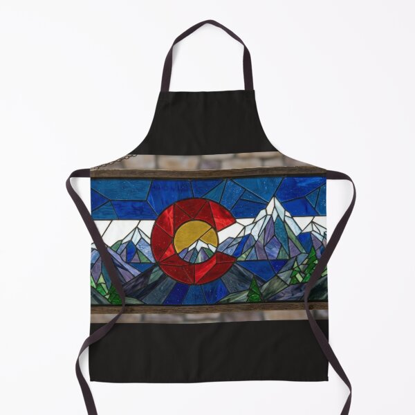 Item preview, Colorado Flag Stained Glass Mountain Art designed and sold by Meteor Destroyer.