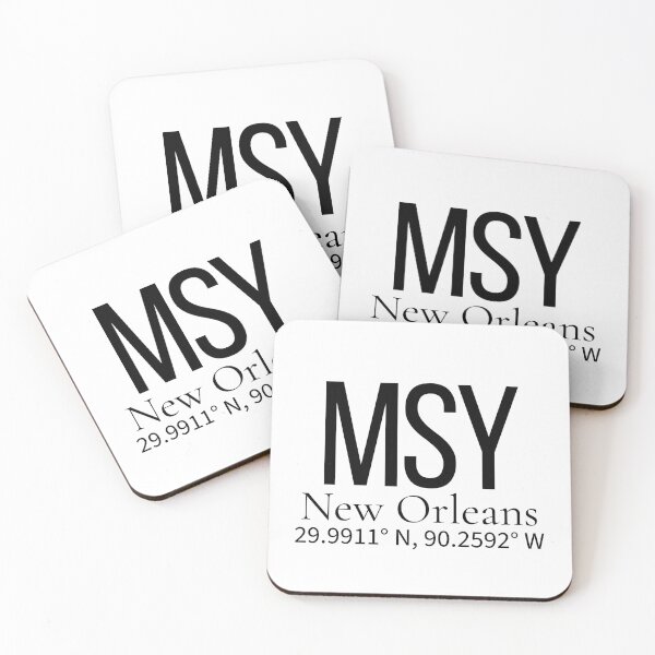 Item preview, MSY New Orleans USA Airport Code Minimalist Travel Sticker - Coordinates Art designed and sold by Sparkledust Creations.