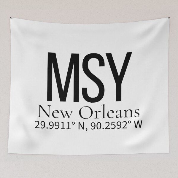 Item preview, MSY New Orleans USA Airport Code Minimalist Travel Sticker - Coordinates Art designed and sold by Sparkledust Creations.