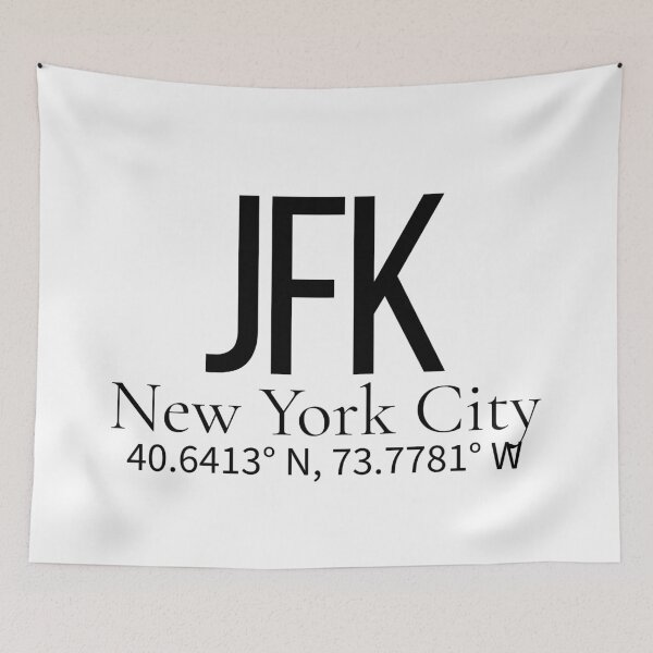 Item preview, JFK New York City USA Airport Code Minimalist Travel Sticker - Coordinates Art designed and sold by Sparkledust Creations.