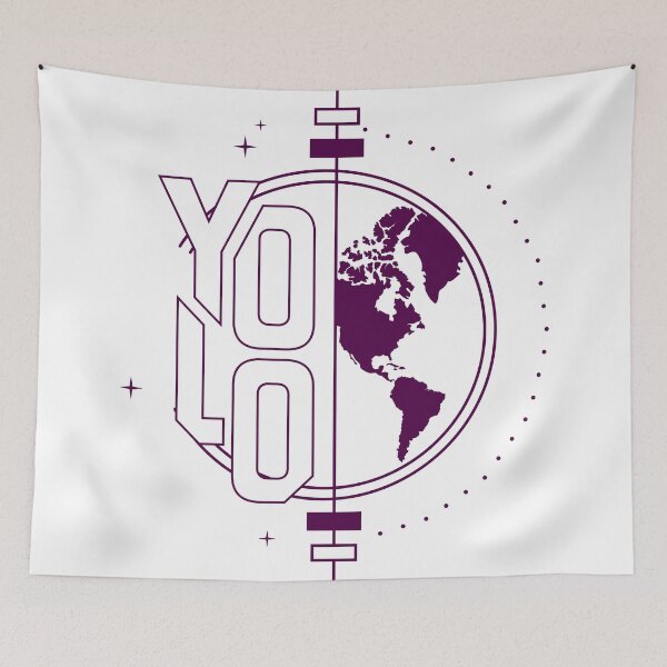 Item preview, YOLO... world compass (purple) designed and sold by CHASAcreative.