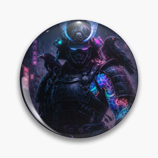 Item preview, Neon Tattoo Samurai — NYAO Specimen No.061 (Cyber Bushido) designed and sold by NYAO-YUUKI.