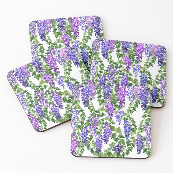 Item preview, Romantic Wisteria and Ivy pattern designed and sold by NPrintsDesign.
