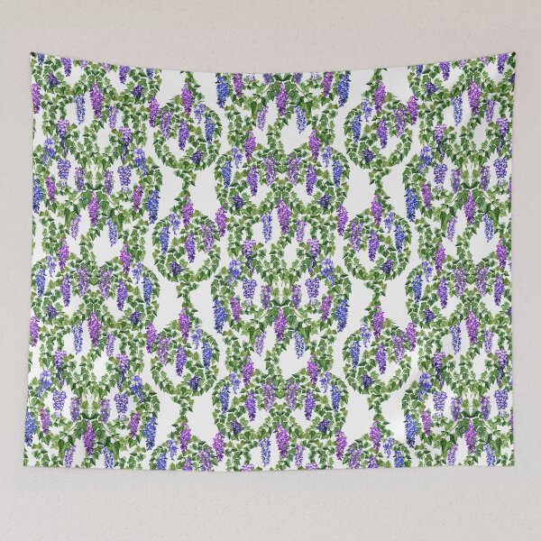 Item preview, Romantic Wisteria and Ivy pattern designed and sold by NPrintsDesign.