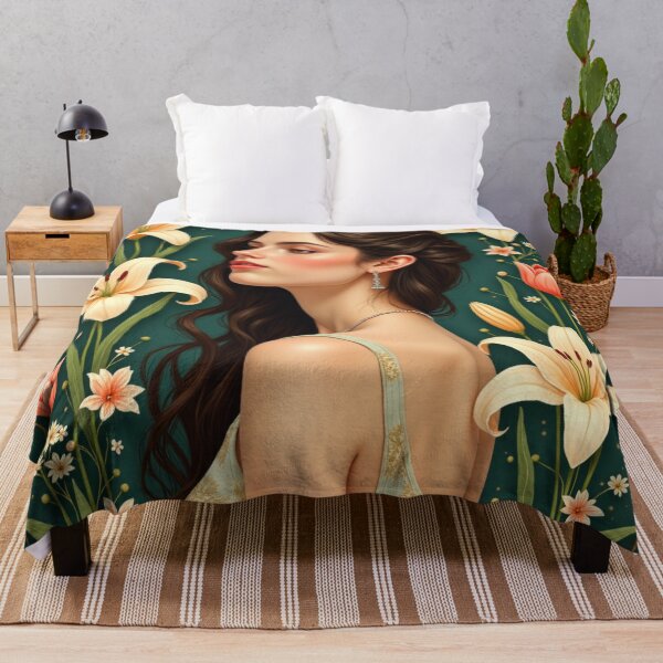 Item preview, Elegant Lily Garden Muse Portrait designed and sold by Oonward2021.