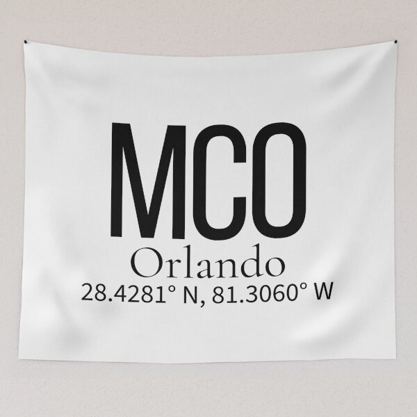 Item preview, MCO Orlando USA Airport Code Minimalist Travel Sticker - Coordinates Art designed and sold by Sparkledust Creations.
