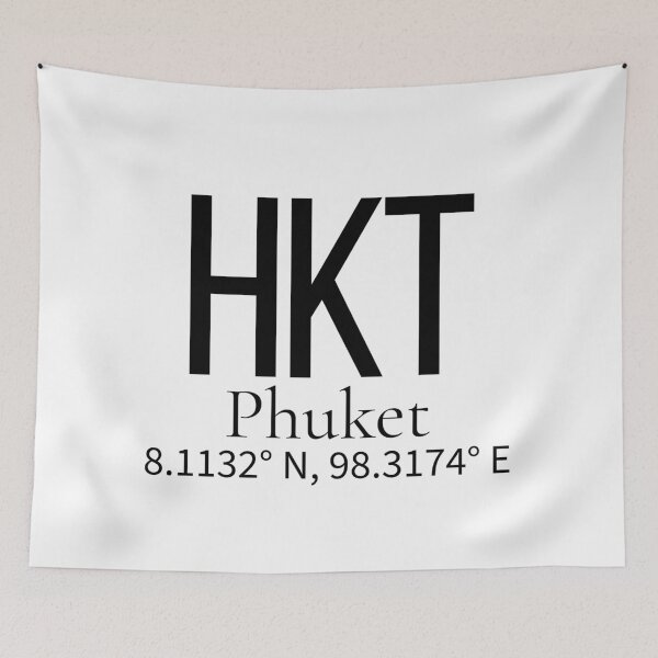 Item preview, HKT Phuket Thailand Airport Code Minimalist Travel Sticker - Coordinates Art designed and sold by Sparkledust Creations.