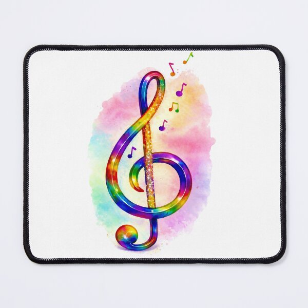Item preview, Translucent Treble Clef – Rainbow Watercolour Music Symbol designed and sold by LKBMCreative.