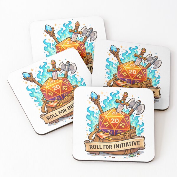 Item preview, “Roll for Initiative” D20 Dice – Funny Tabletop RPG & DnD Inspired Design designed and sold by Inkae Studio.