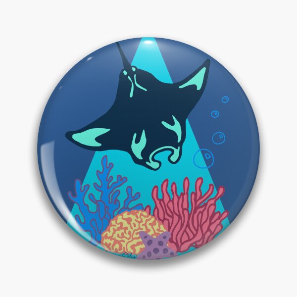 Item preview, Manta Ray with Coral Reef designed and sold by Free-Spirit-Meg.