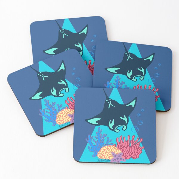 Item preview, Manta Ray with Coral Reef designed and sold by Free-Spirit-Meg.