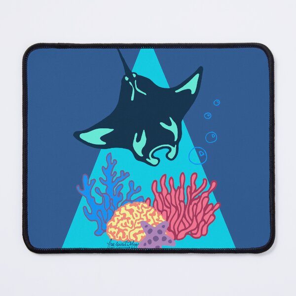 Item preview, Manta Ray with Coral Reef designed and sold by Free-Spirit-Meg.