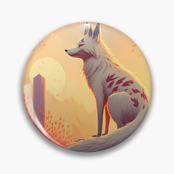 Item preview, Mythical Fox in Sunset Landscape - Fantasy Art with a Style Inspired by Japanese Aesthetics designed and sold by Hipatye26.