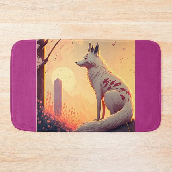 Item preview, Mythical Fox in Sunset Landscape - Fantasy Art with a Style Inspired by Japanese Aesthetics designed and sold by Hipatye26.