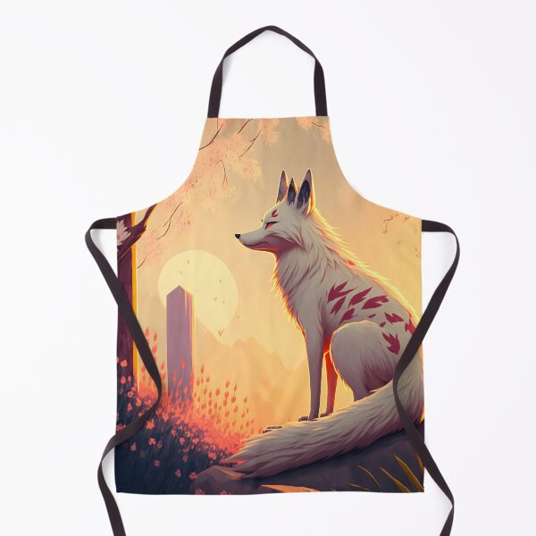 Item preview, Mythical Fox in Sunset Landscape - Fantasy Art with a Style Inspired by Japanese Aesthetics designed and sold by Hipatye26.