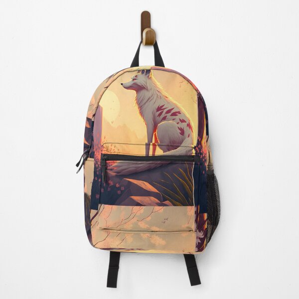 Item preview, Mythical Fox in Sunset Landscape - Fantasy Art with a Style Inspired by Japanese Aesthetics designed and sold by Hipatye26.