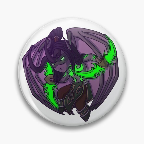 Item preview, Cute Illidan Stormrage Chibi | WoW Demon Hunter Fanart | Warcraft Illidan | AnryMary designed and sold by AnryMary.