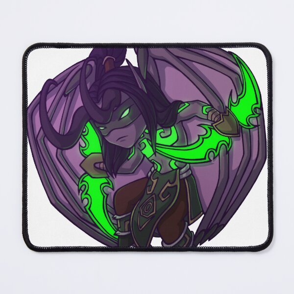Item preview, Cute Illidan Stormrage Chibi | WoW Demon Hunter Fanart | Warcraft Illidan | AnryMary designed and sold by AnryMary.
