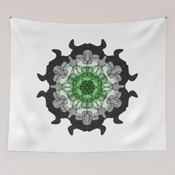 Item preview, Abstract stained glass aromantic pride designed and sold by Thistlegrove.