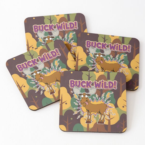 Item preview, Buck Wild! Funny Moose Character Art Vibrant for Wildlife Fans designed and sold by Taridesign.