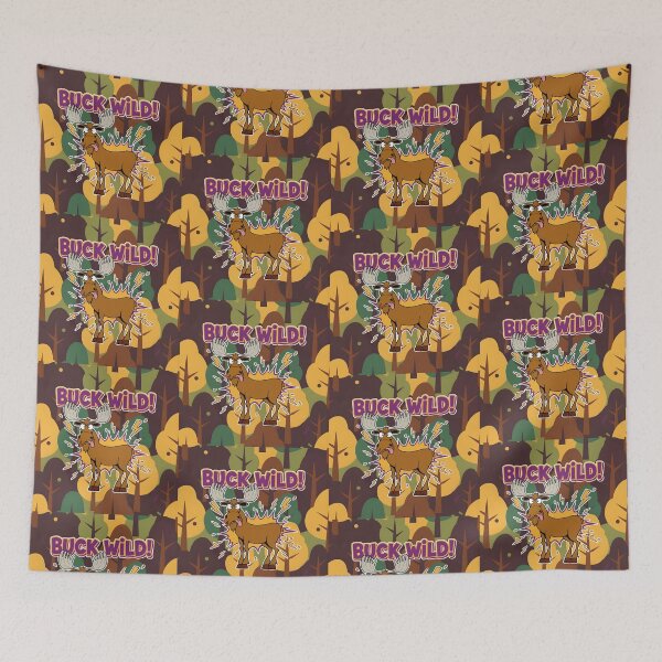Item preview, Buck Wild! Funny Moose Character Art Vibrant for Wildlife Fans designed and sold by Taridesign.
