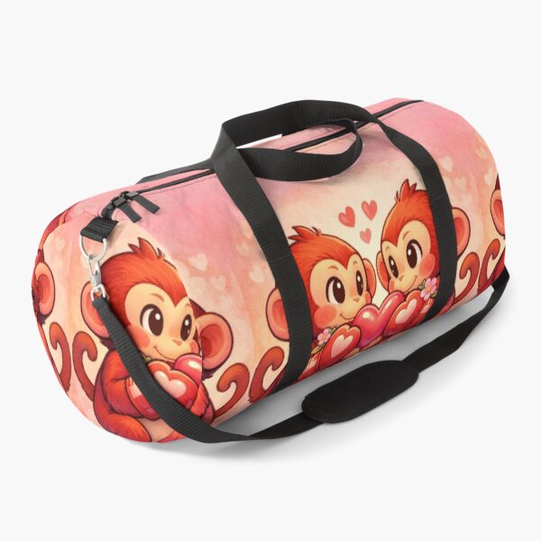Item preview, Punch Monkey Love – Cute Boxing Monkey Couple Holding Heart designed and sold by Yasmine Mohammed.