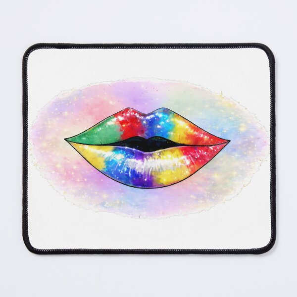 Item preview, Lustre Lips – Rainbow Watercolour Lips | Colourful Joyful Art designed and sold by LKBMCreative.
