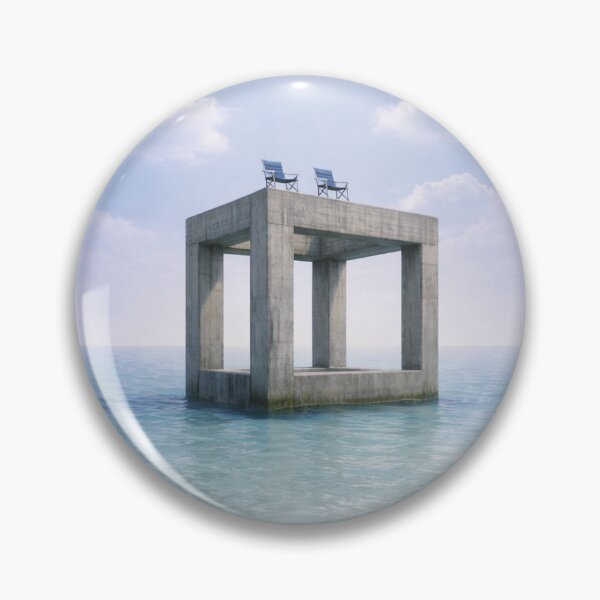 Item preview, Liminal Ocean Structure – Surreal Dreamcore Seascape Aesthetic | Calm but Unsettling Liminal Space Art designed and sold by 486DesignCo.