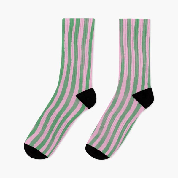 Item preview, Preppy Pink and Green Stripes Pattern | Retro Pastel Stripe Aesthetic designed and sold by OLAIZA.