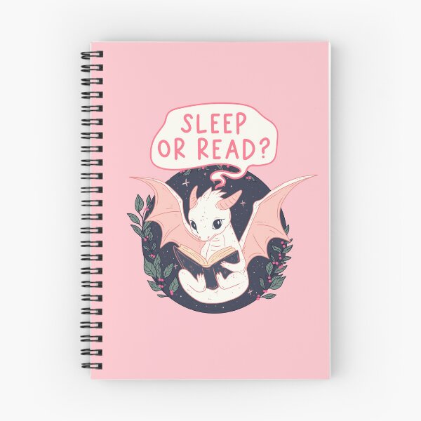 Item preview, Sleep or Read Book Lover Dragon designed and sold by Jess.a.creates.
