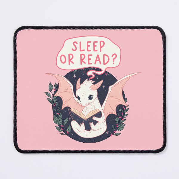 Item preview, Sleep or Read Book Lover Dragon designed and sold by Jess.a.creates.