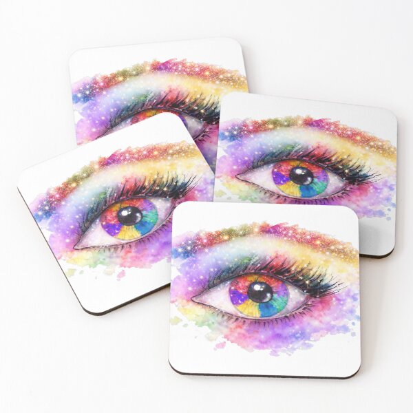 Item preview, Eternal Eye – Rainbow Watercolour Eye | Mystical Colourful Art designed and sold by LKBMCreative.